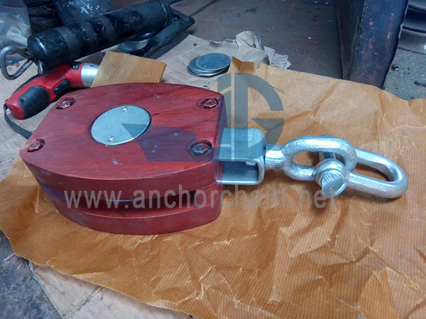 JIS F3426 Schiffsintern gebundener Holzblock einzeln mit Link
